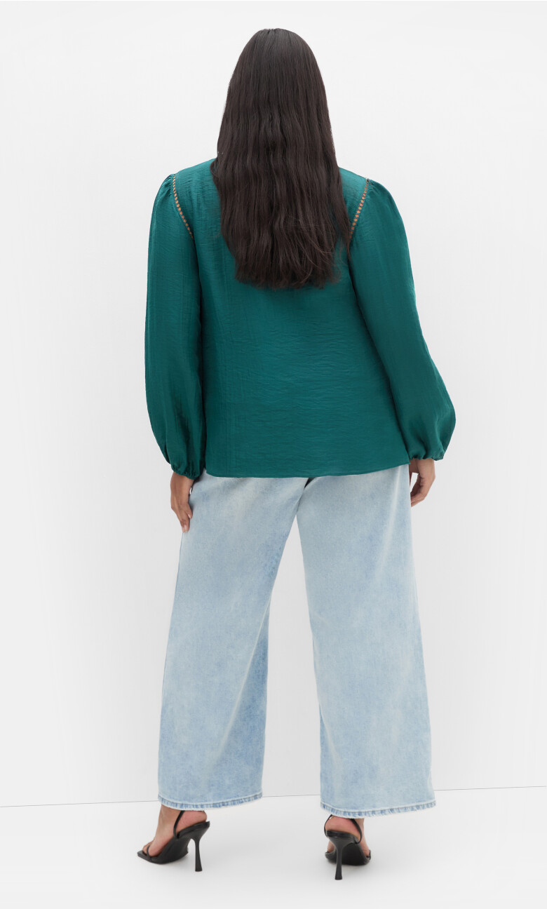 Lorelai Long Sleeve Top - emerald