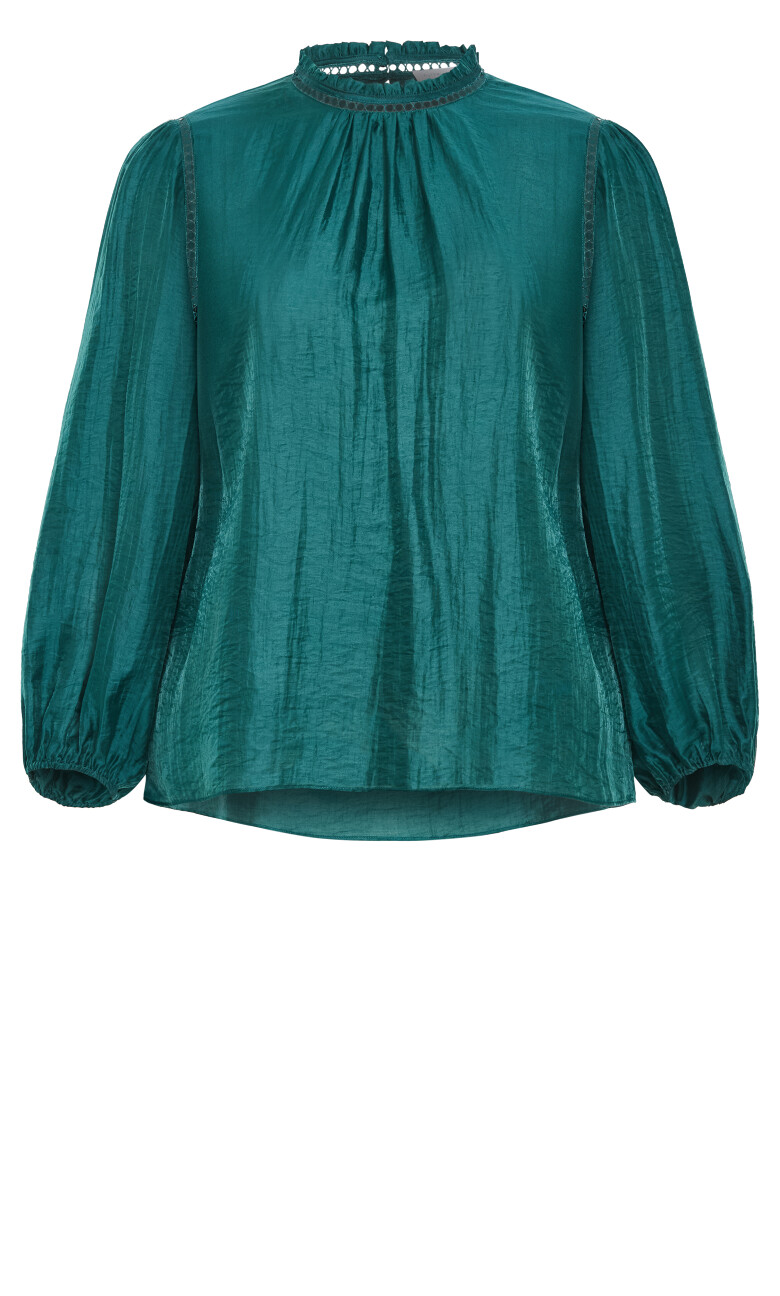 Lorelai Long Sleeve Top - emerald