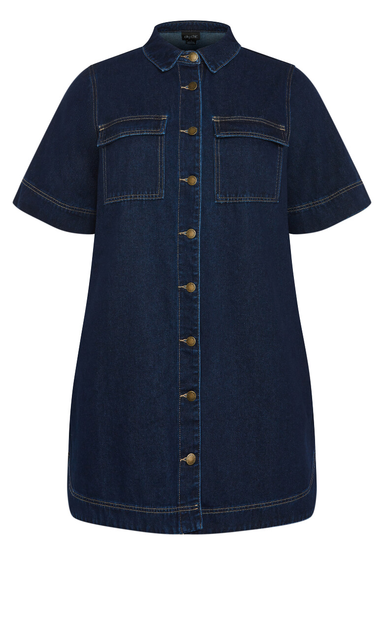 Jojo Denim Mini Dress - dark wash