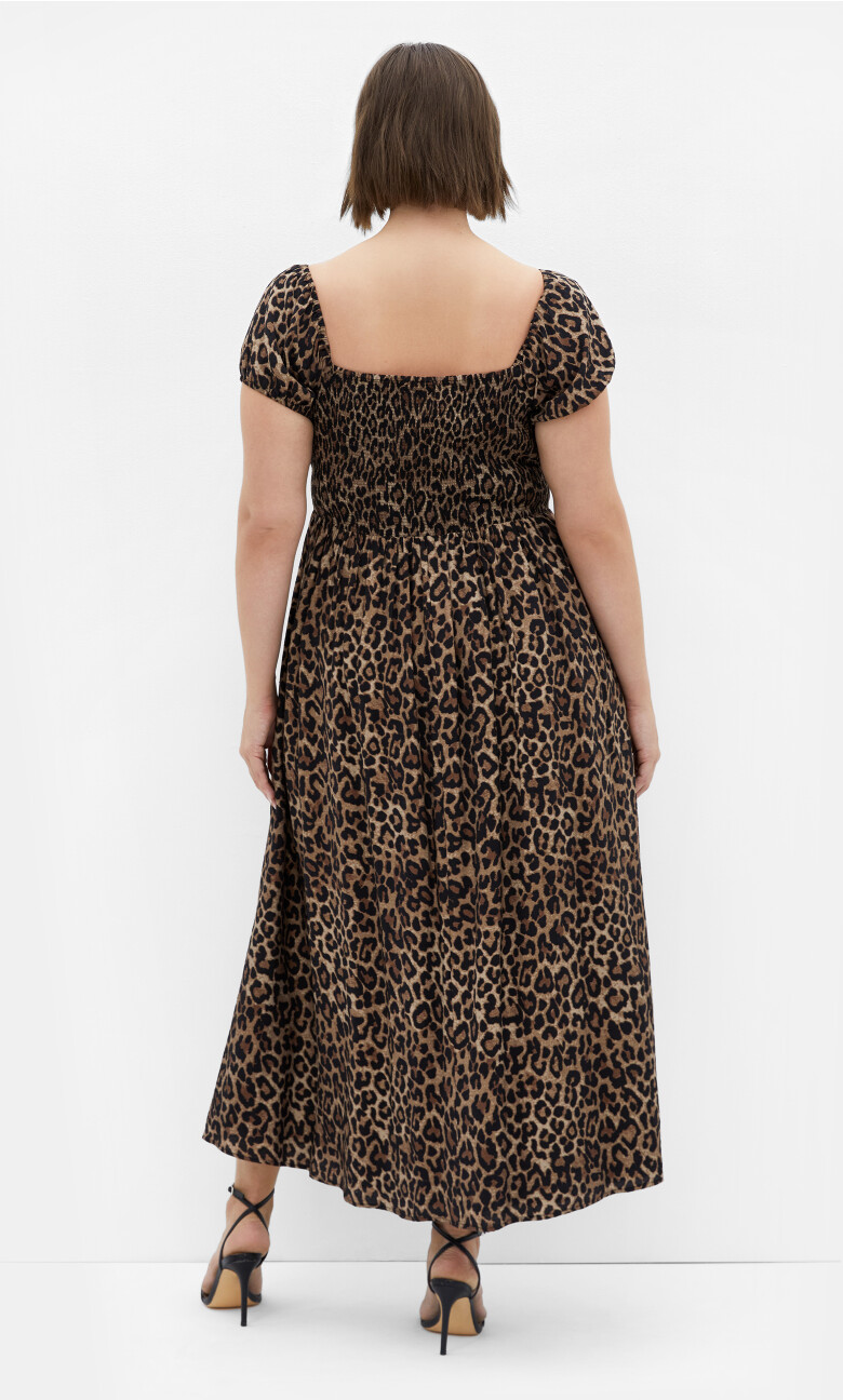 Abbigail Print Maxi Dress - leopard