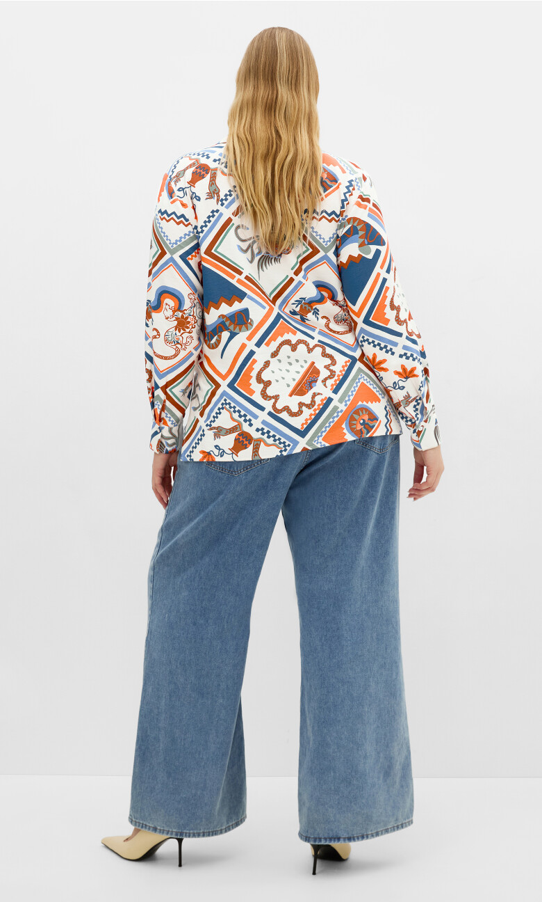 Surface Long Sleeve Print Shirt - neutral