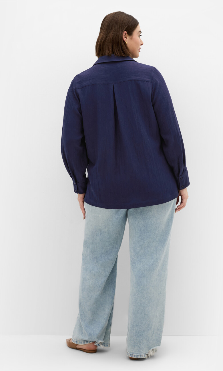 Elly Long Sleeve Shirt - navy