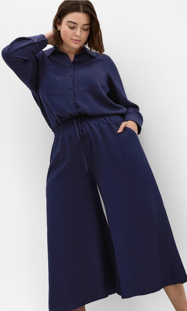 Plus Size Pant Elly Crop - Navy