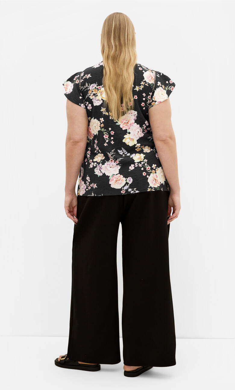 Lori Print Top - black