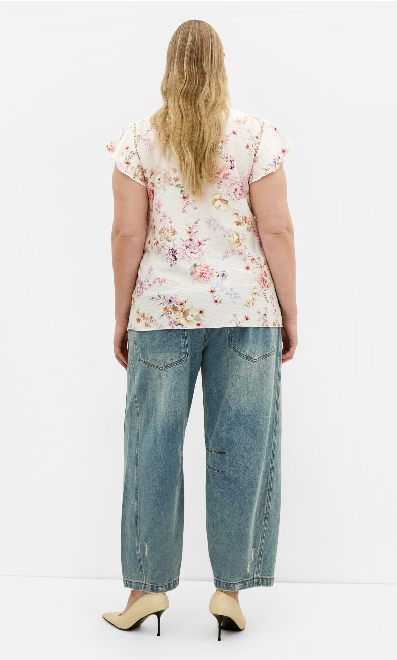 Lori Print Top - ivory