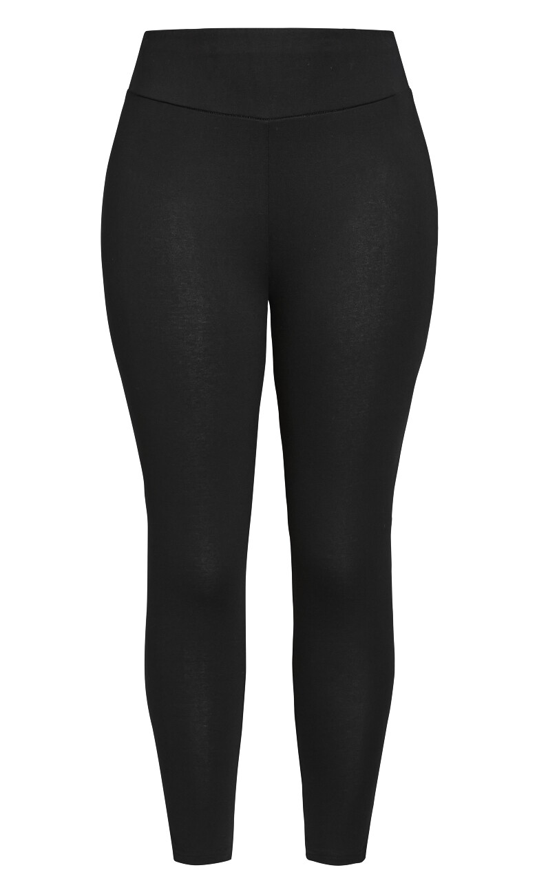 7/8 Length Wide Band Legging - black