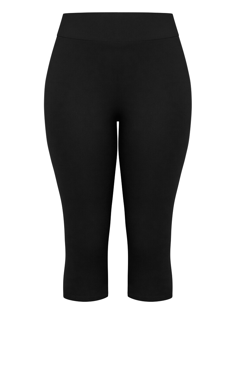 3/4 Length Wide Band Legging - black