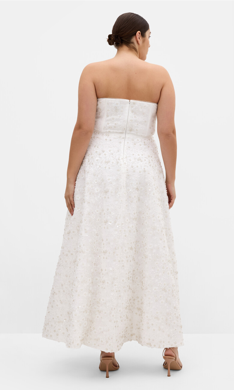 Magnetise Strapless Maxi Dress - ivory