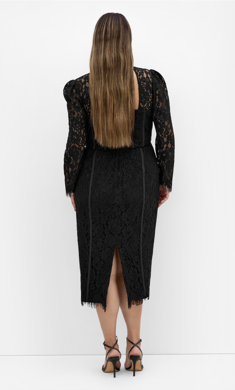 Valentine Lace Dress - black