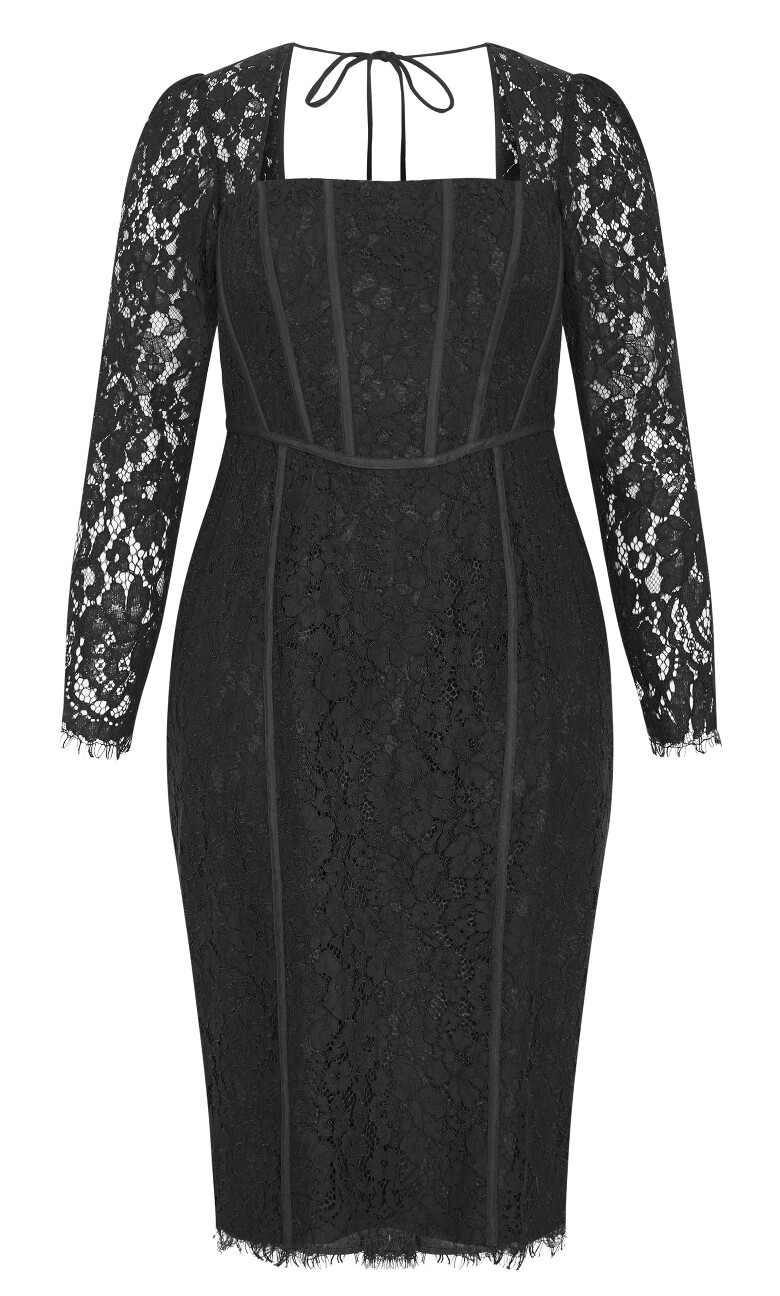 Valentine Lace Dress - black