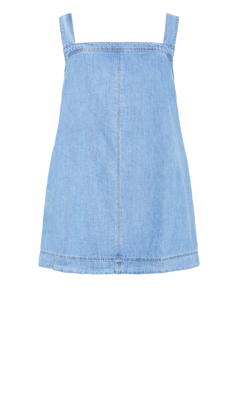 Dana Pinny Denim Mini Dress - light wash
