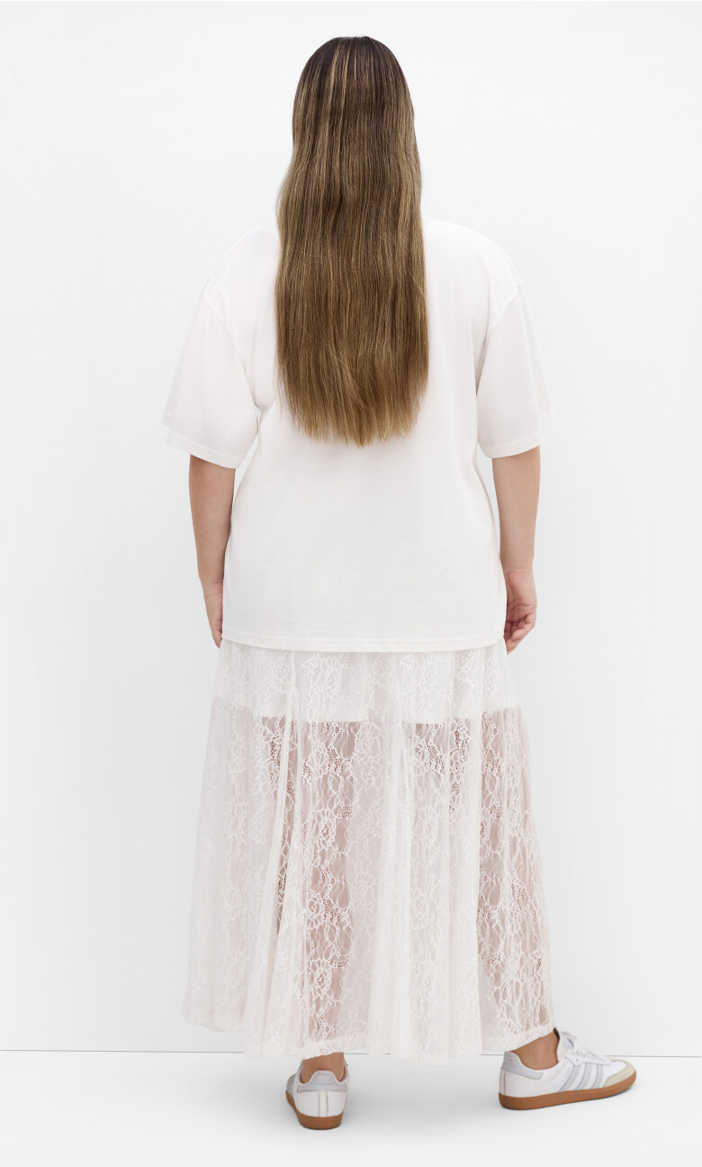 Oversized Print Tee - ivory