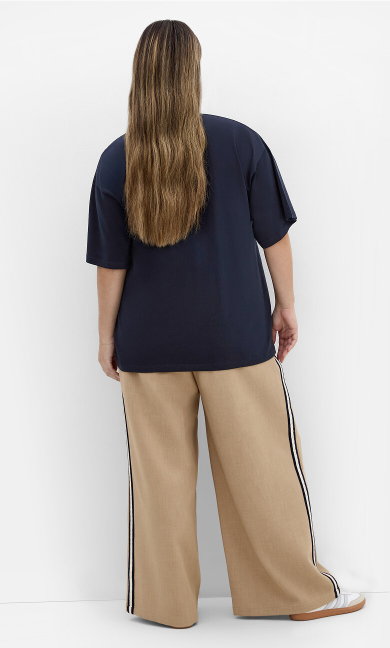 Oversized Amsterdam Print Tee - navy