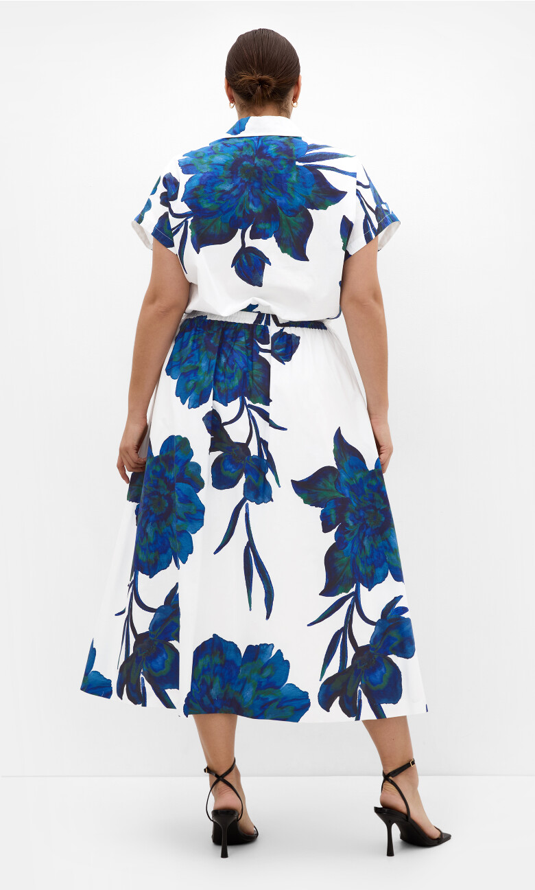 Holiday Print Shirt - white