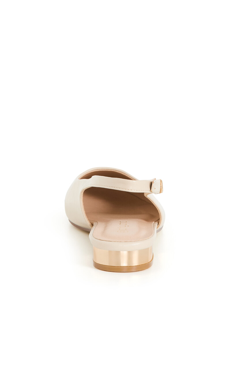 WIDE FIT Keira Ballet Shoe - stone