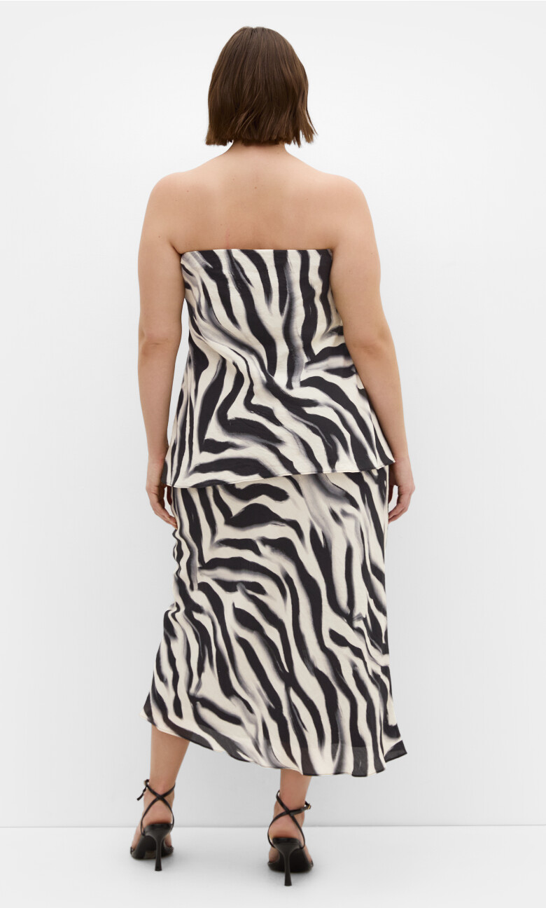 Zebra Fever Print Top - black