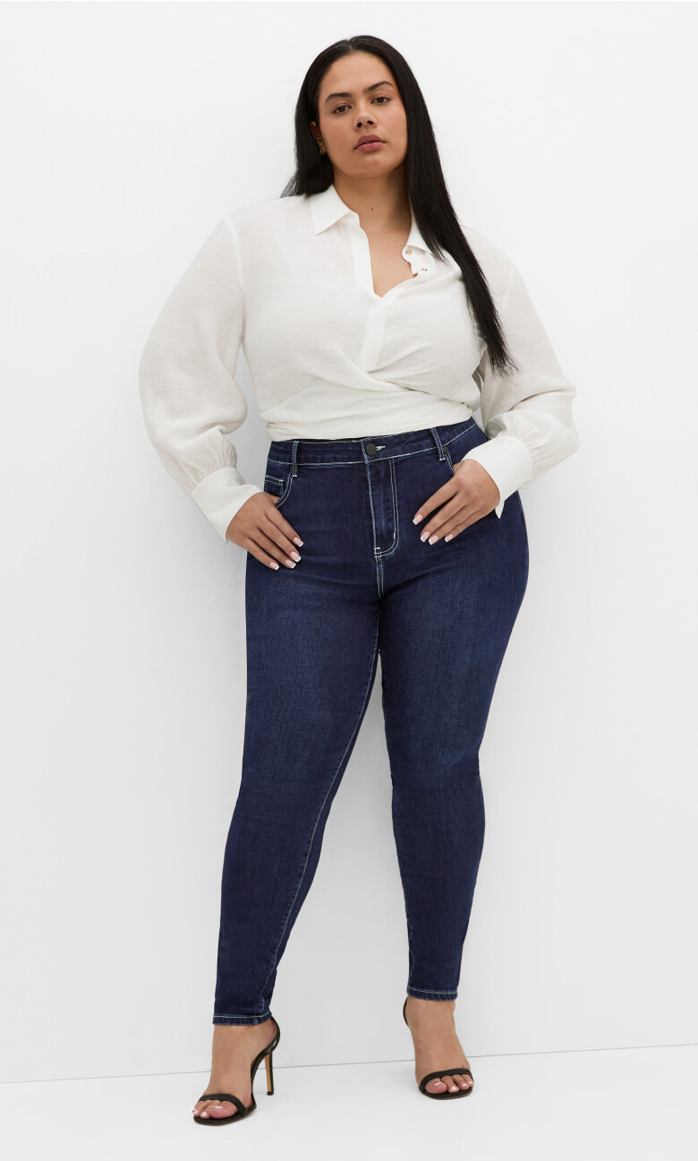 Plus Size Harley Fit 90's Skinny Jean - dark wash