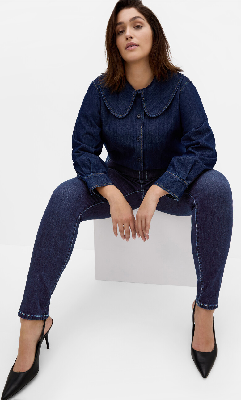 Plus Size Asha Fit 90's Skinny Jean - dark wash