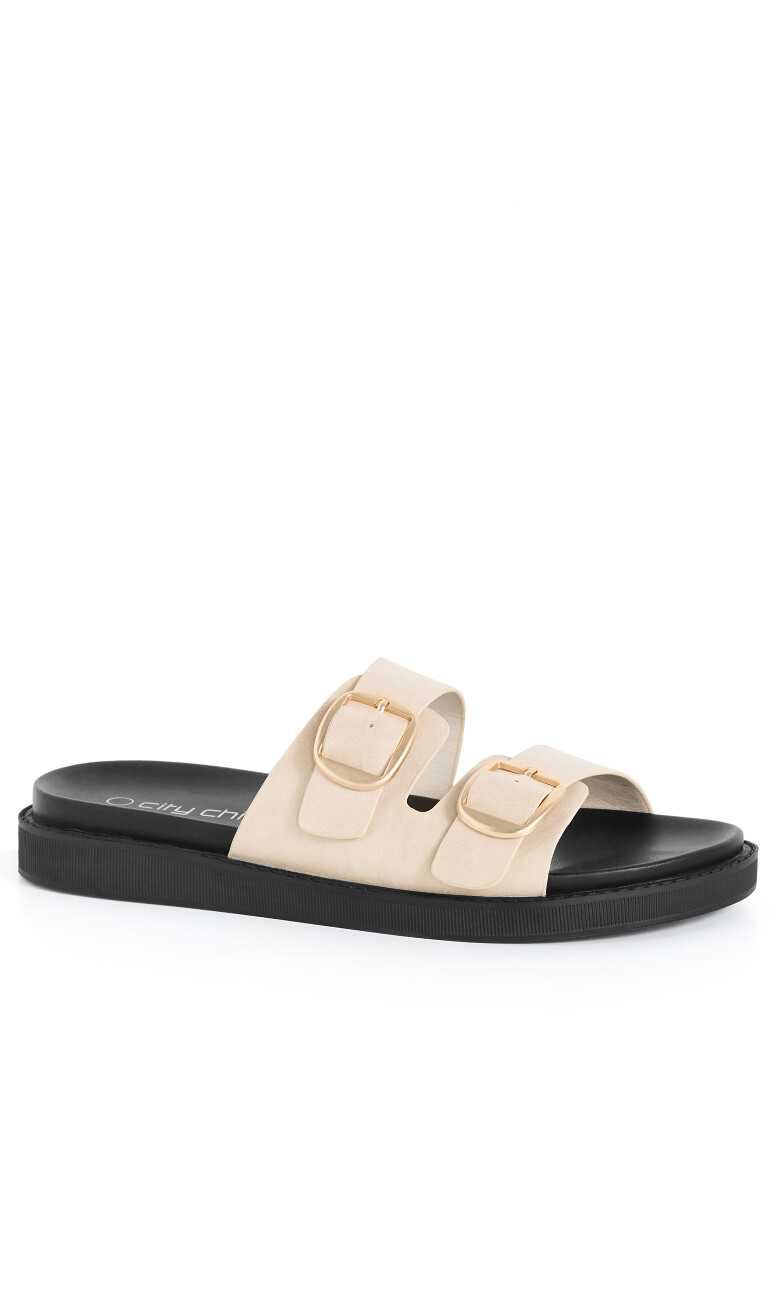 WIDE FIT Casey Slide - stone