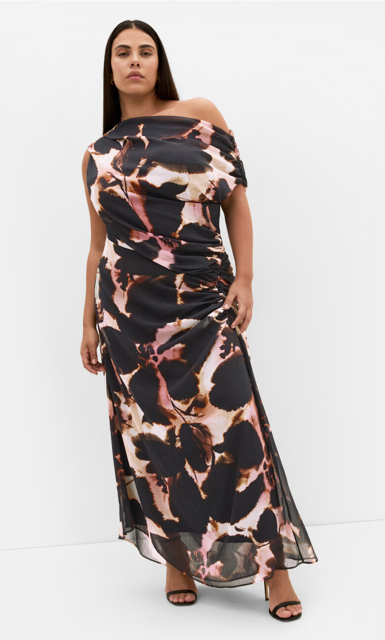 Plus Size MAXI VIVID PRT - Sunset Bloom