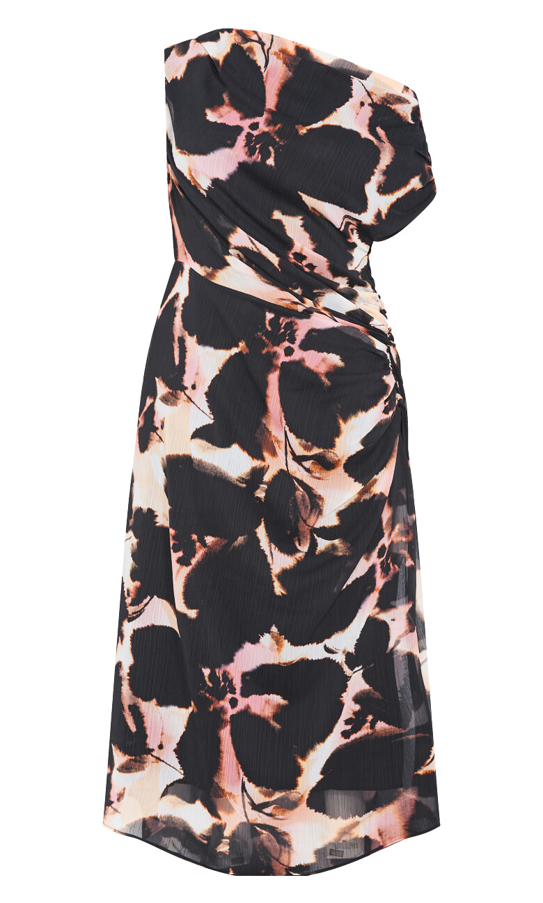 Vivid Print Maxi Dress - sunset bloom
