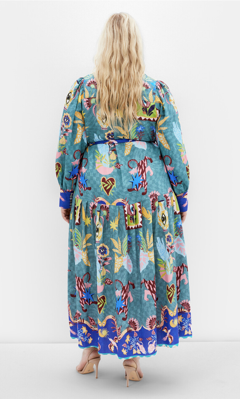 Ezra Print Maxi Dress - multi