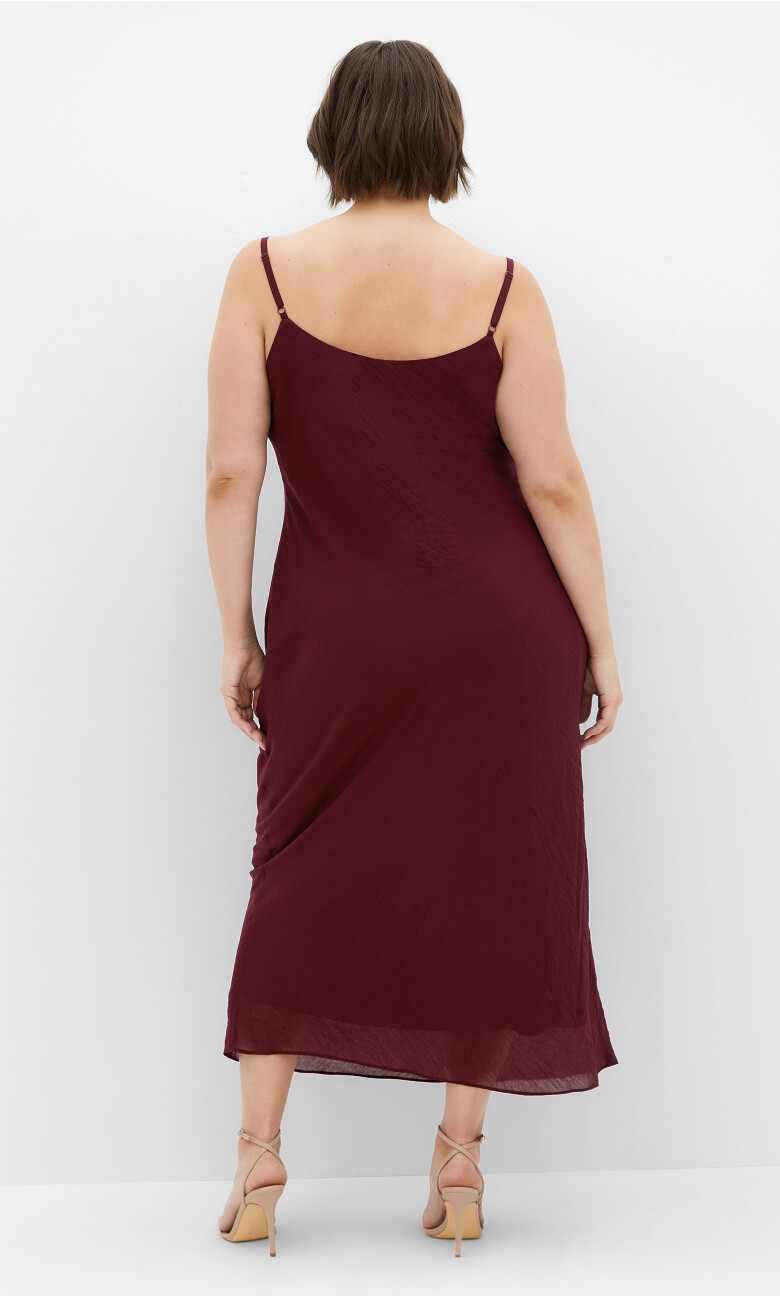 Kyra Slip Dress - dark cherry