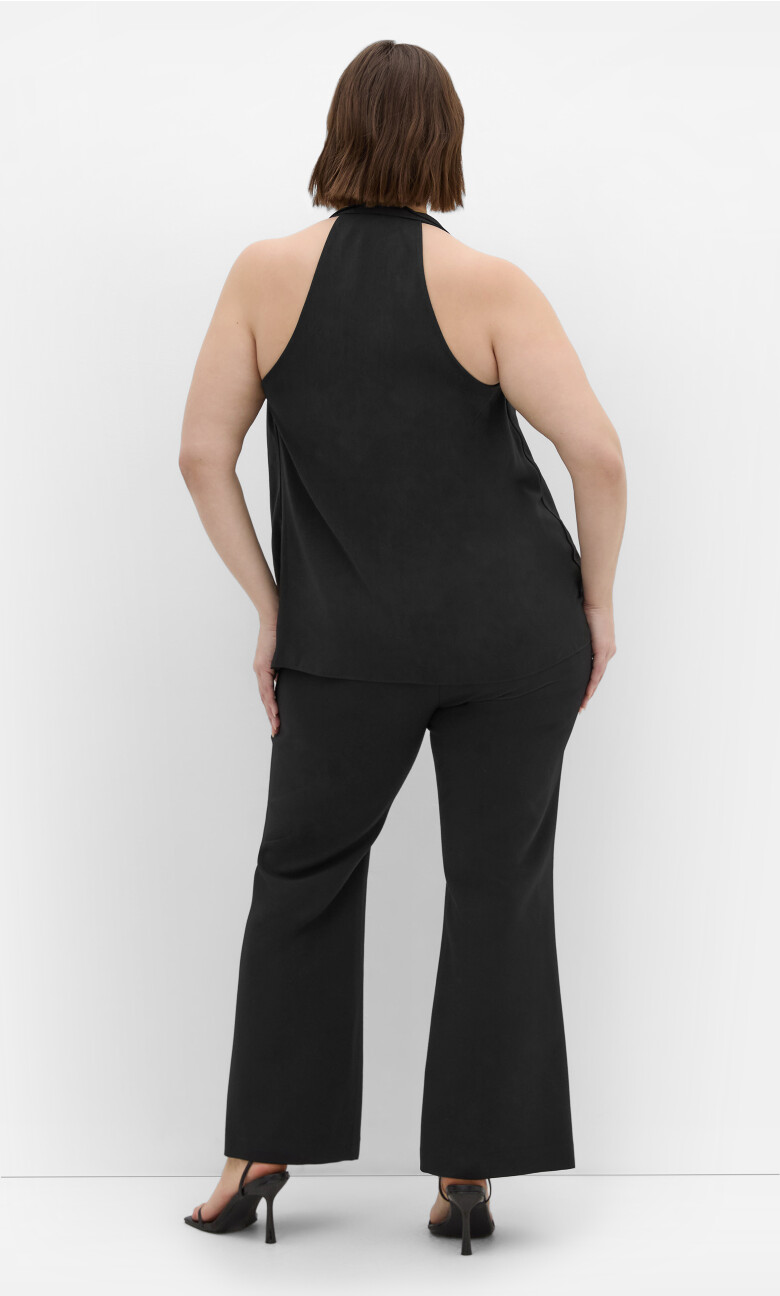Chloe Cowl Neck Top - black