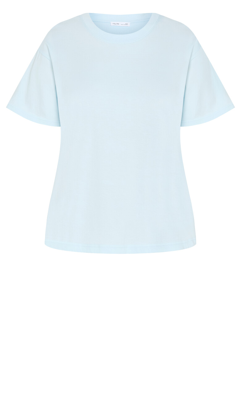Relaxed Crew Neck Tee - ice blue