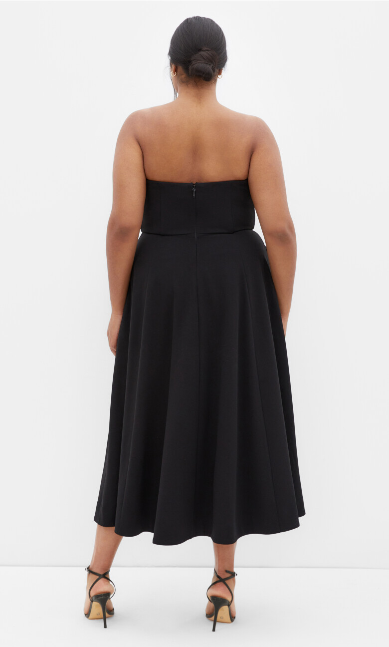 Sweet Flare A Line Dress - black