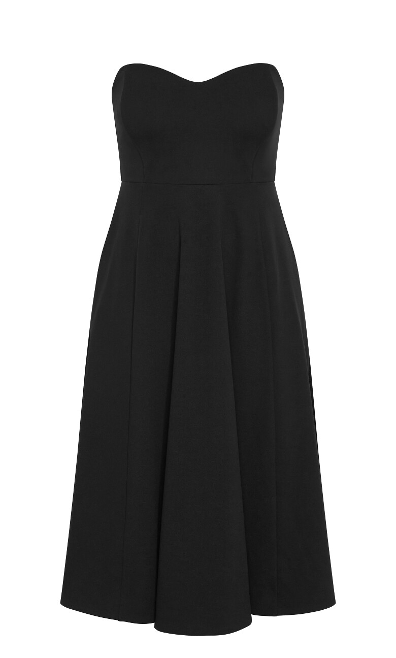 Sweet Flare A Line Dress - black