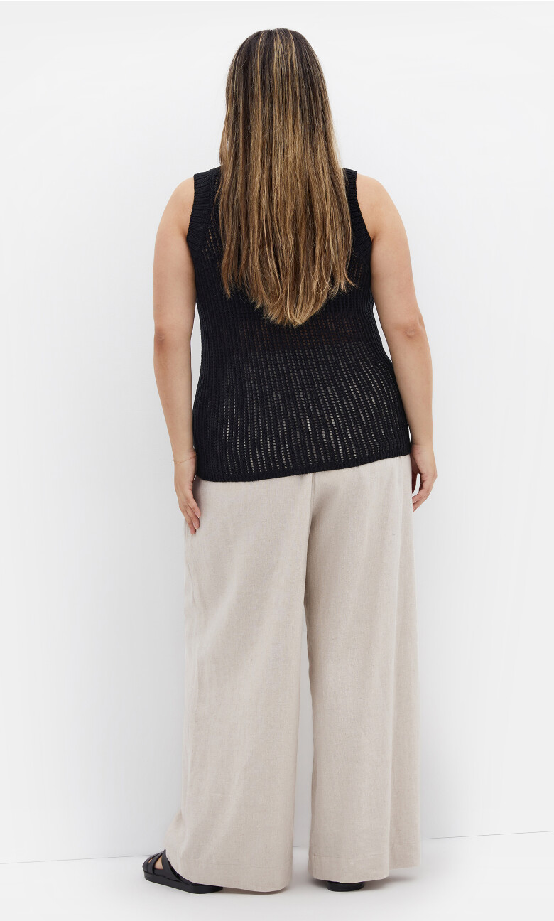 Talia Rib Tank - black