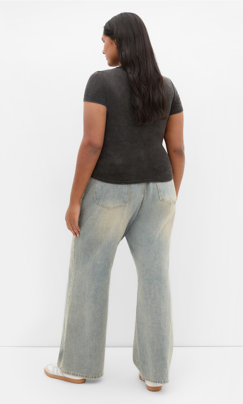 Micro Wild Print Tee - charcoal