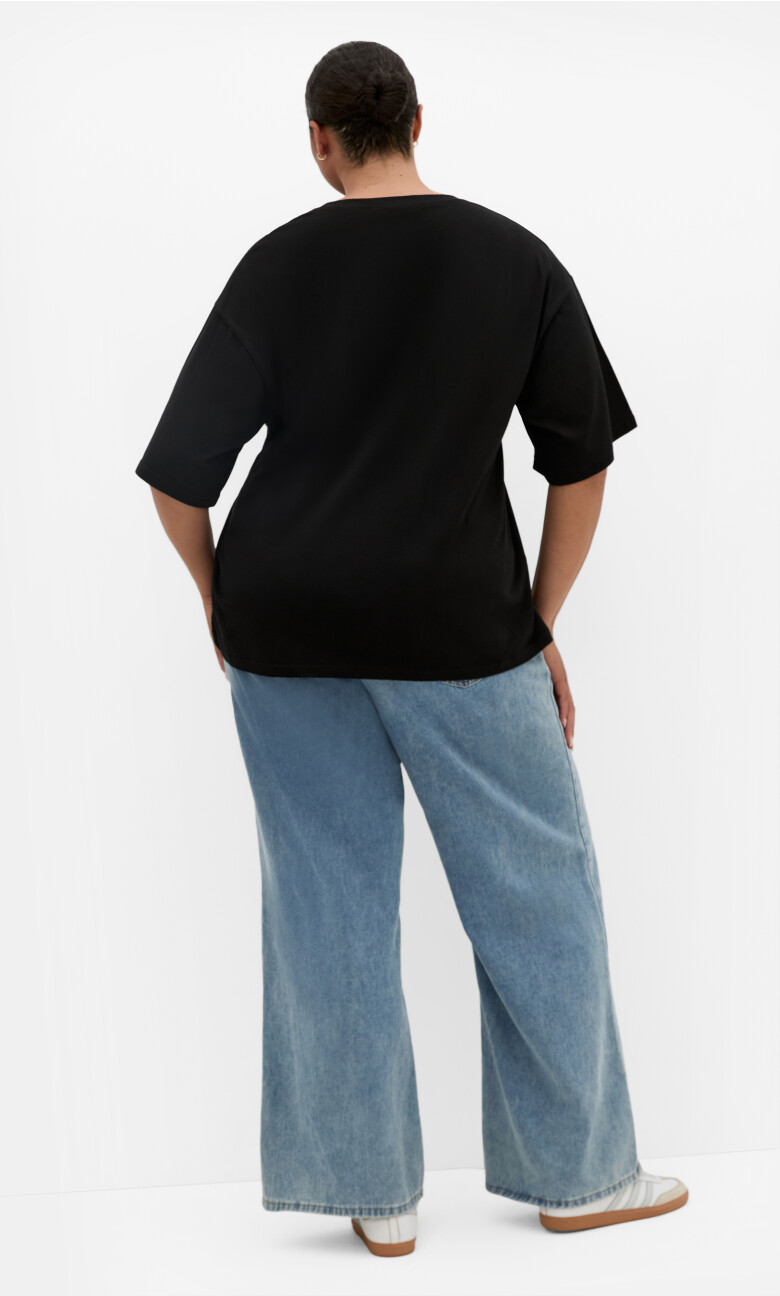 Oversized Eagle Tee - black