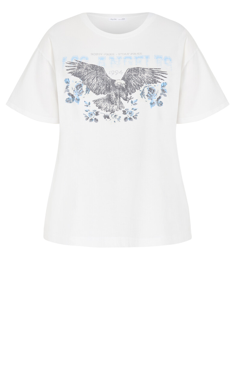 Oversized Eagle Tee - ivory