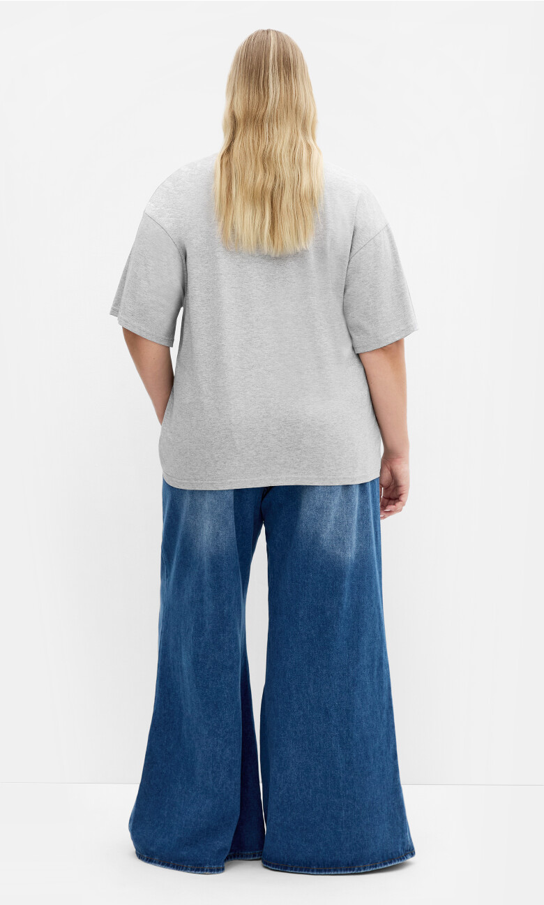 Oversized Wash Tee - grey marle