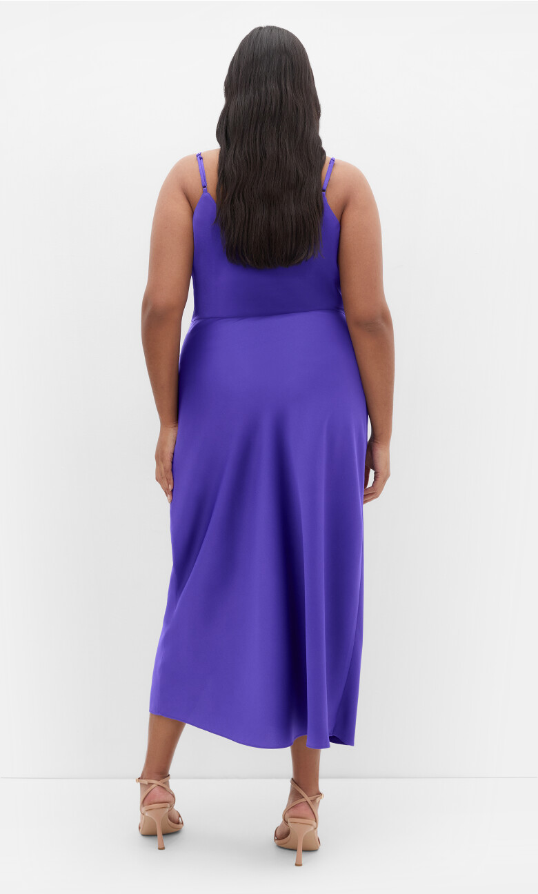 Mali Cowl Neck Slip Dress - royal purple