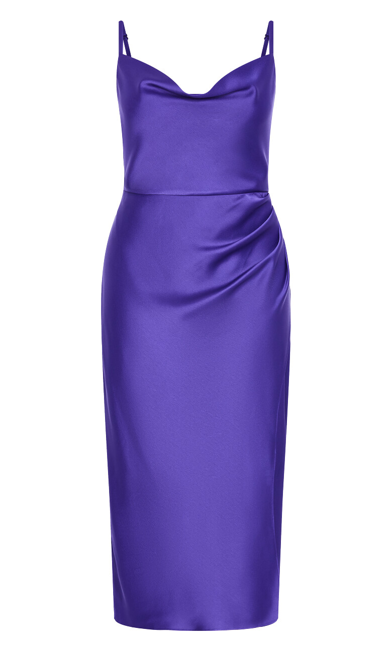 Mali Cowl Neck Slip Dress - royal purple