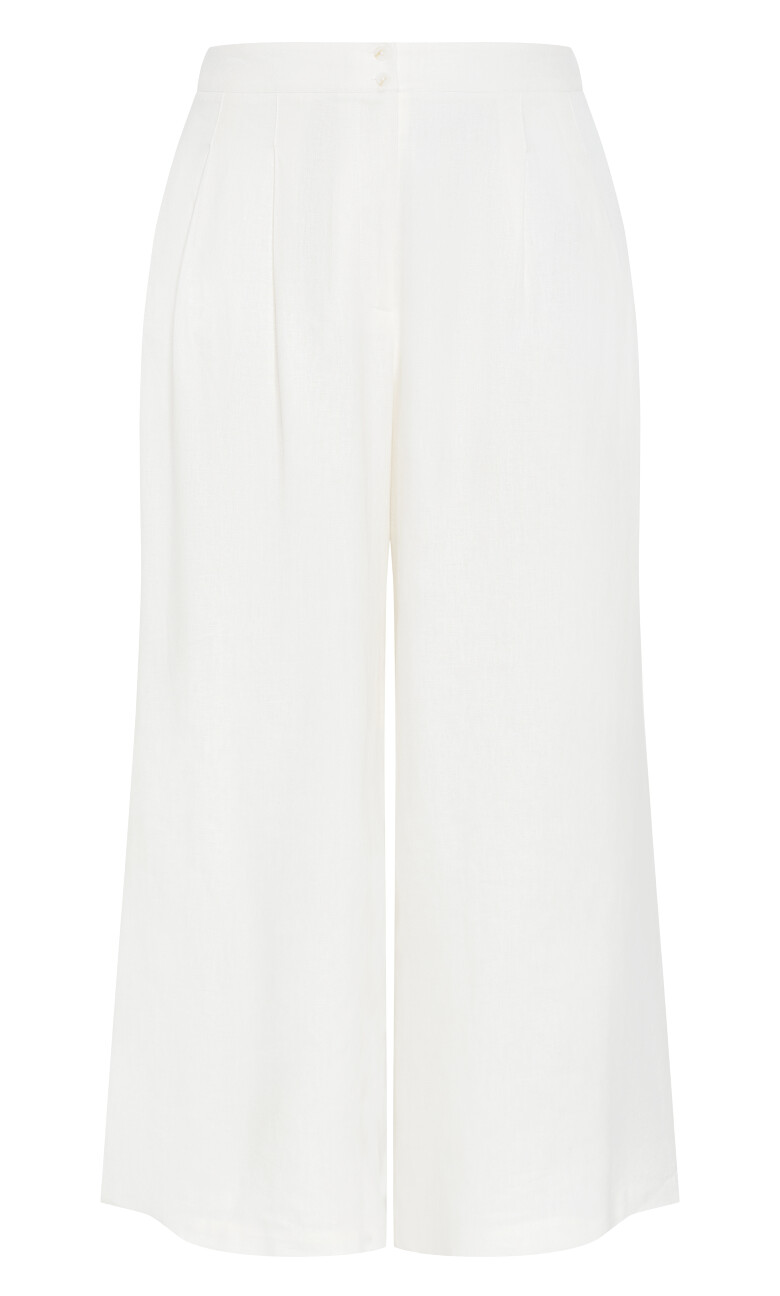 Abbie Linen Pant - Ivory