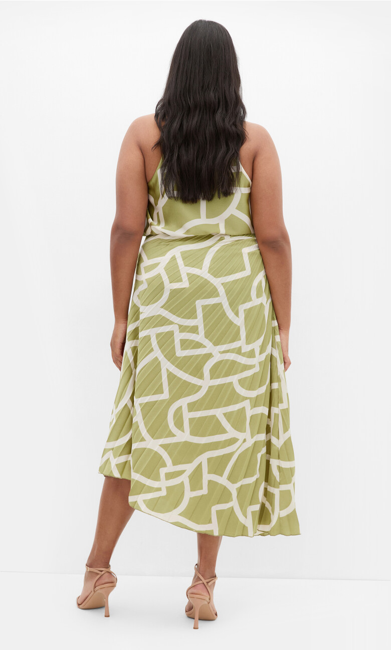 Amaya Print Skirt - sage
