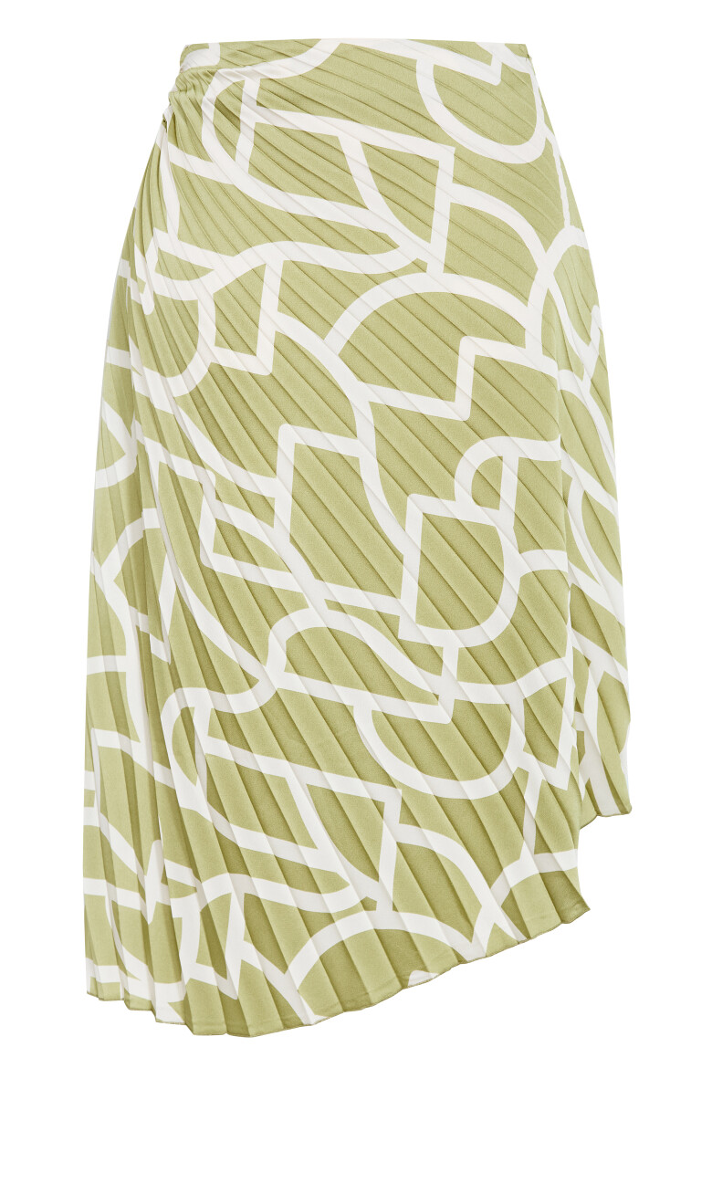Amaya Print Skirt - sage