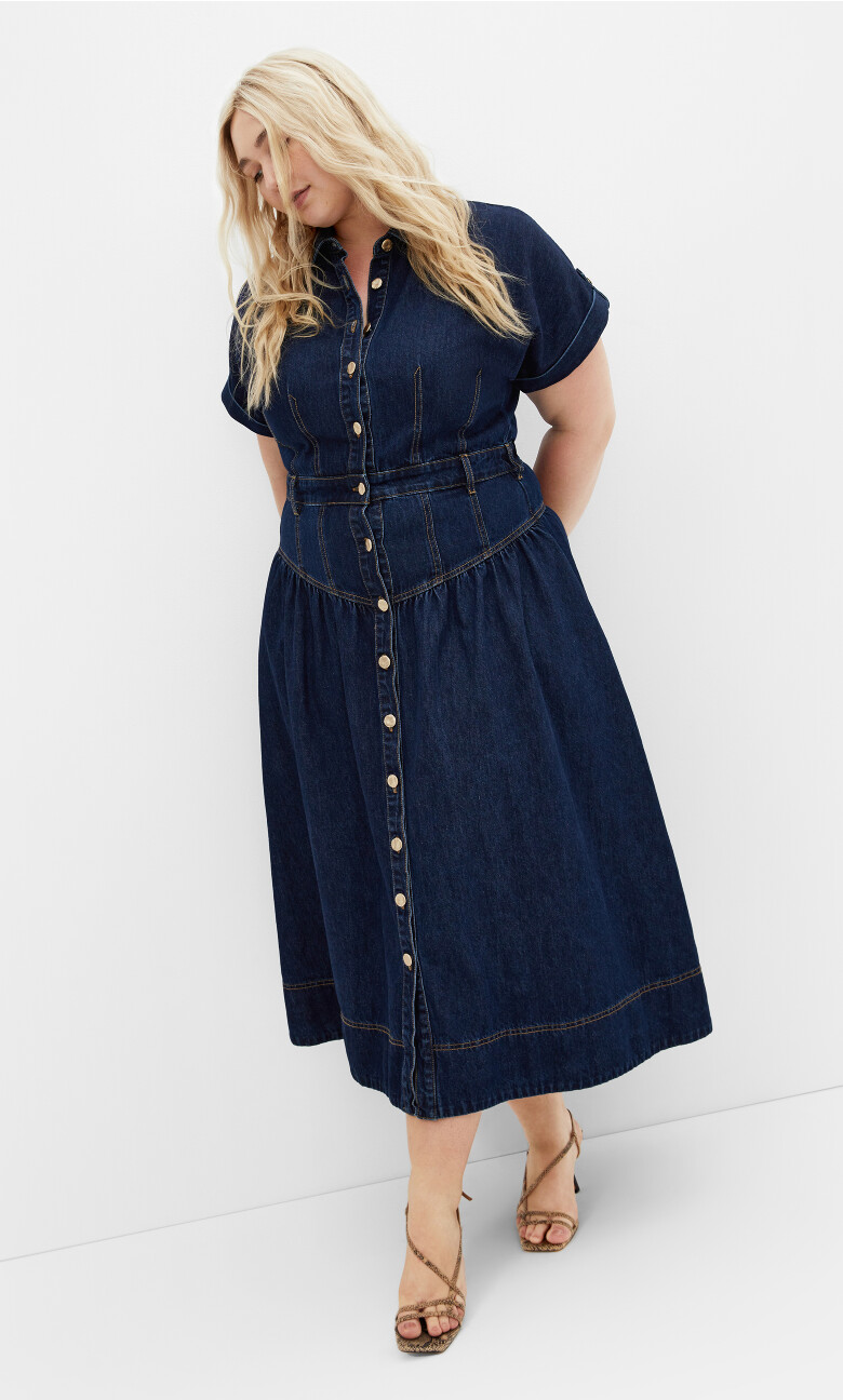 Ari Denim Dress - dark wash