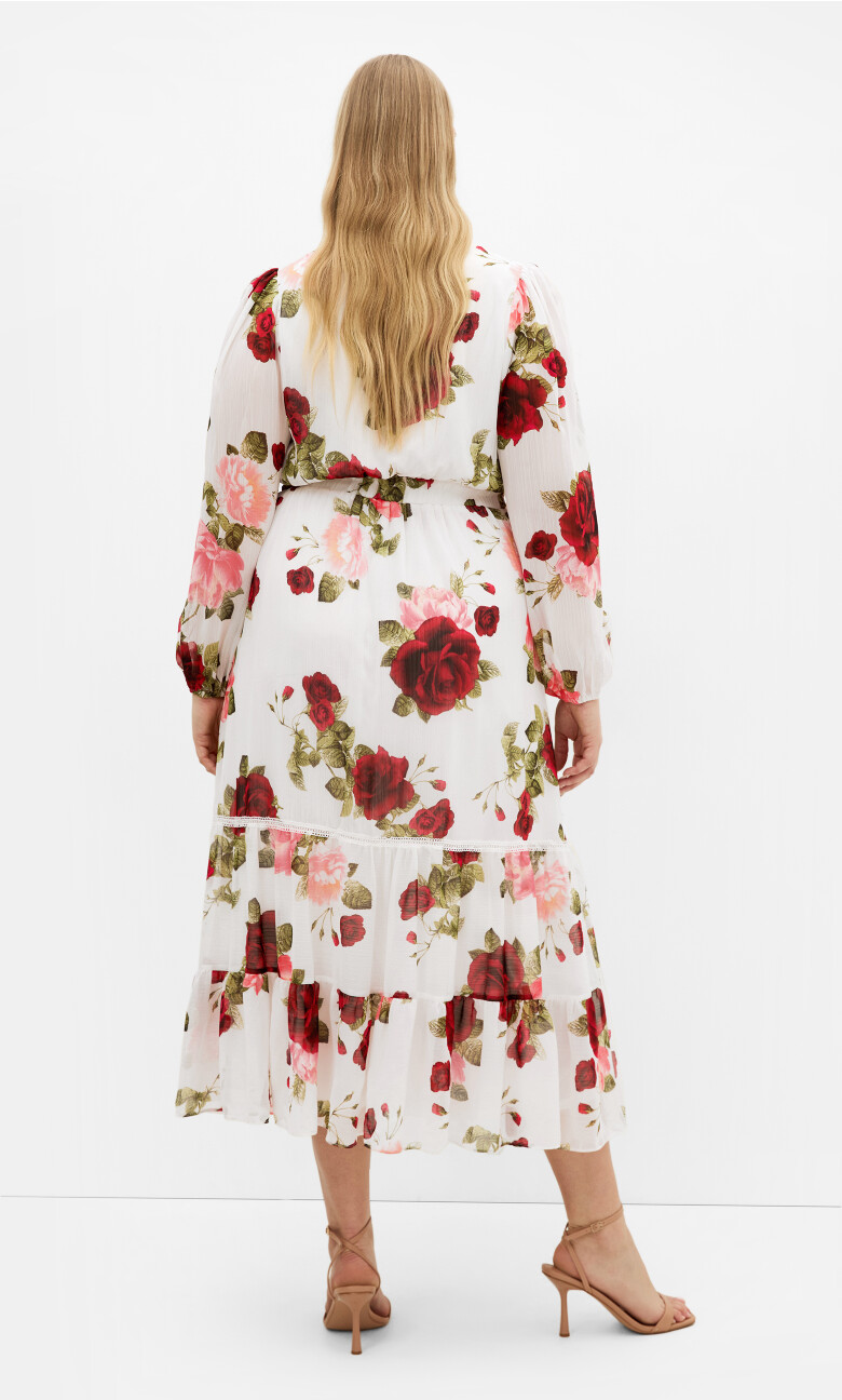 Kiki Dolce Print Maxi Dress - ivory