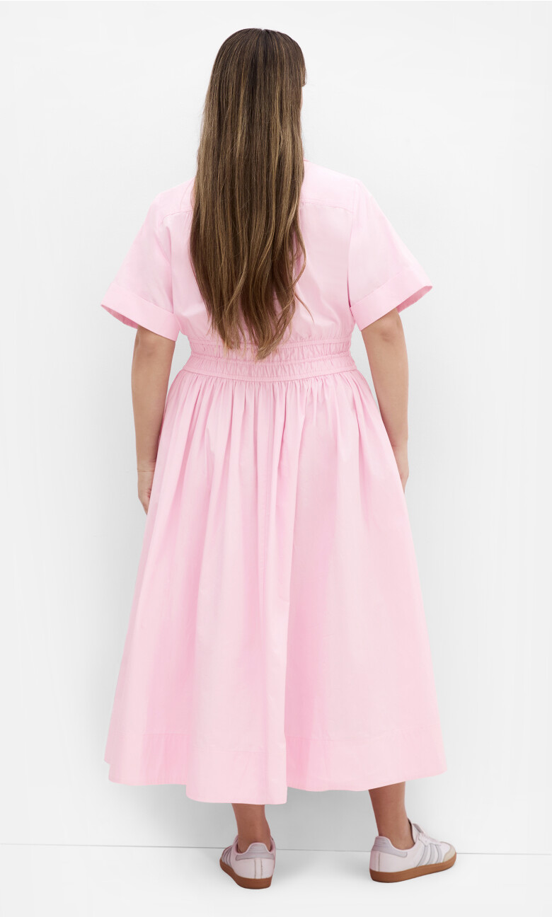 Lana Midi Shirt Dress - pink