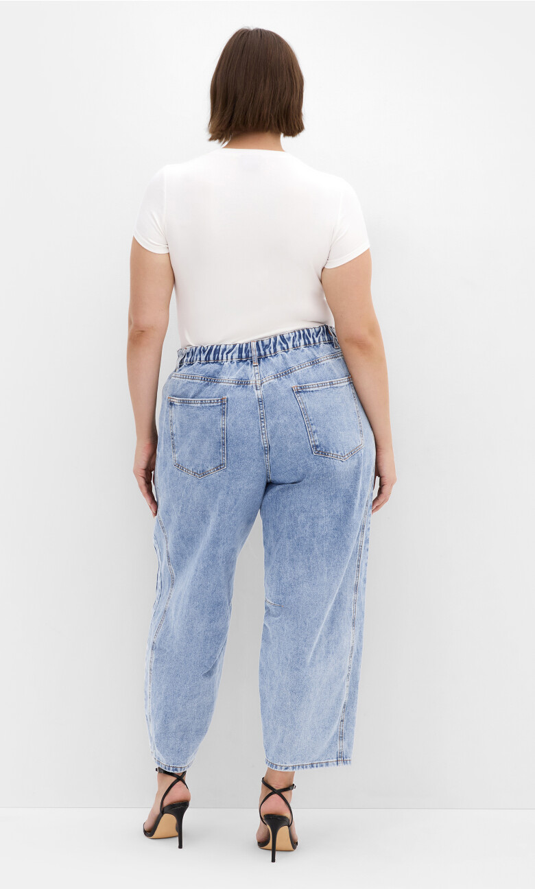 Harley Fit Cassie Wide Leg Jean - mid wash