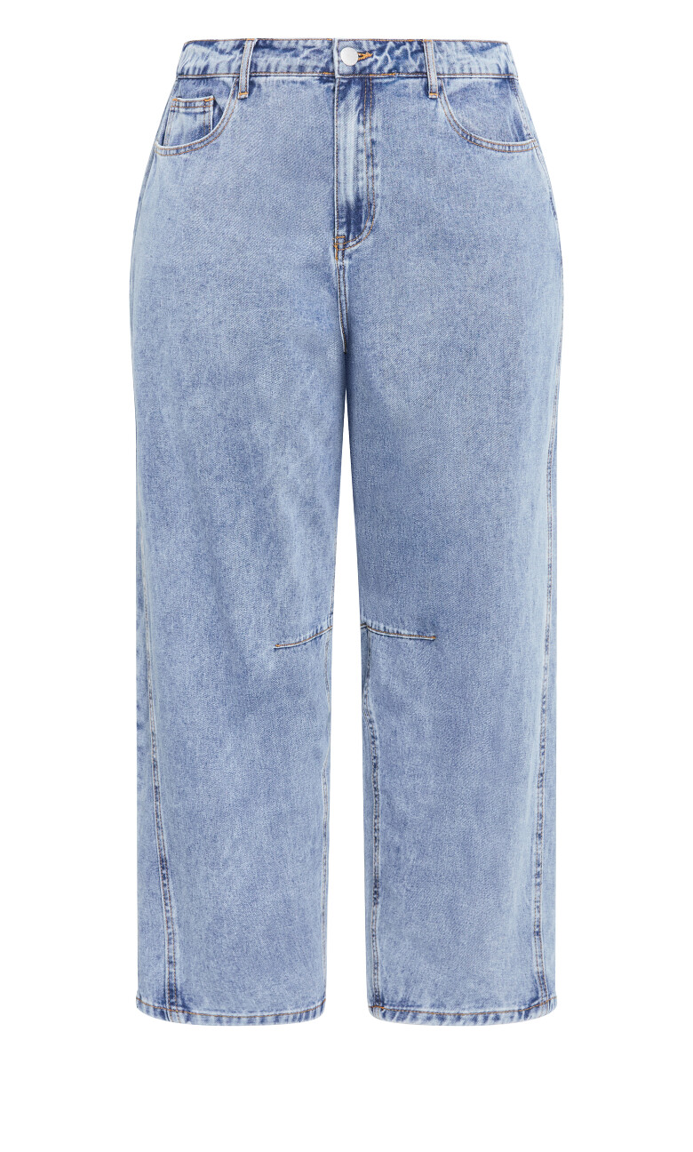 Harley Fit Cassie Wide Leg Jean - mid wash