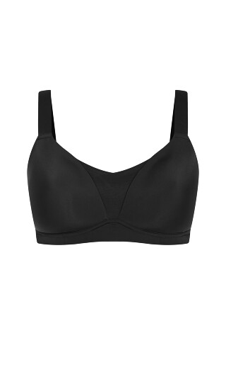 Shapely Wireless Sport Bra - black