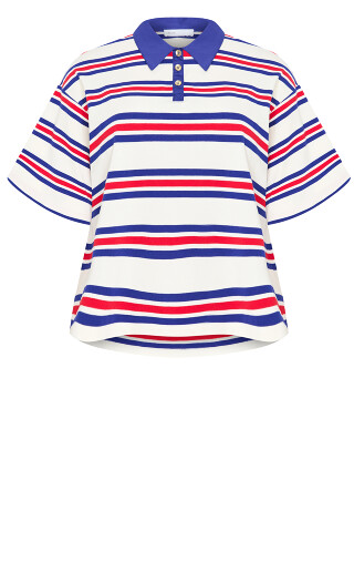 Rugby Polo Oversized Tee - ivory