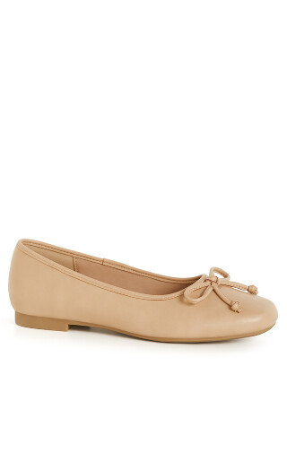 WIDE FIT Ella Ballet Flat - almond
