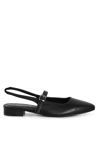 WIDE FIT Peasley Slingback - black matte